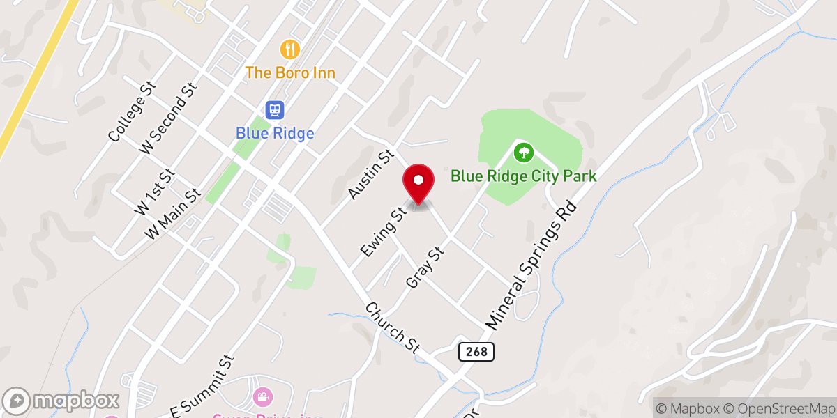 Map showing location of Orthodox Mission Blue Ridge (Antiochian)