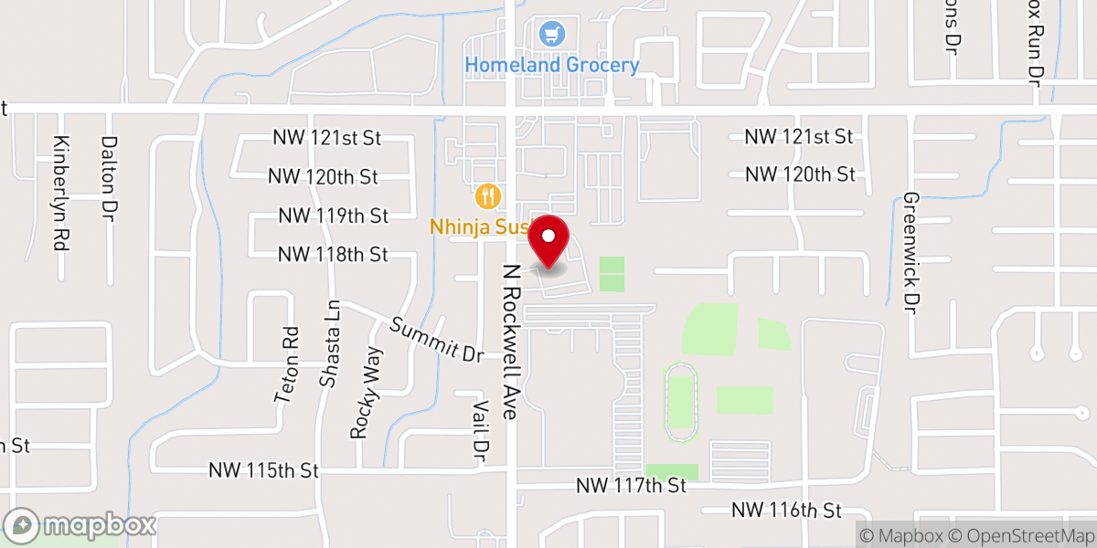 Map showing location of New Covenant Christian Church
