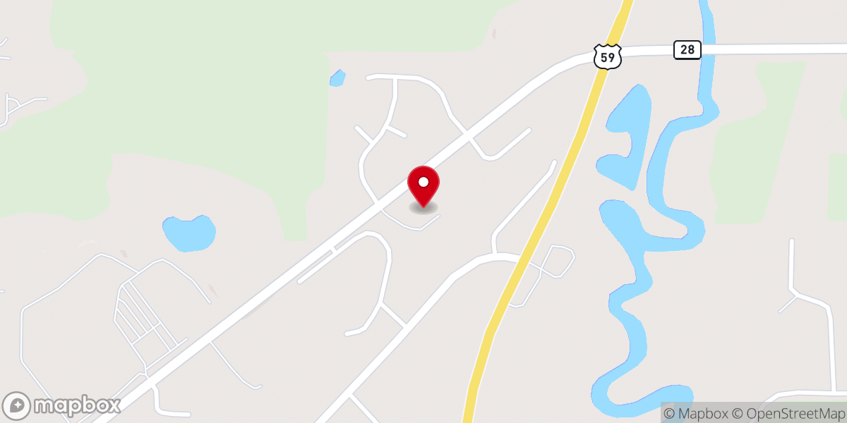 Map showing location of Hosanna Worship Center