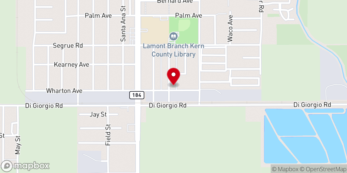 Map showing location of Harmony Southern Baptist Church