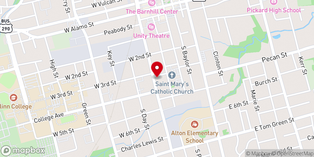 Map showing location of Knights of Columbus #3287