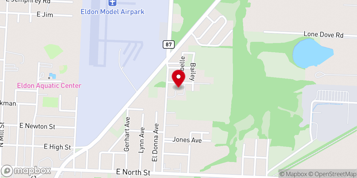 Map showing location of First Church of the Nazarene