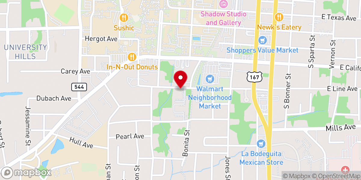 Map showing location of Mays Chapel