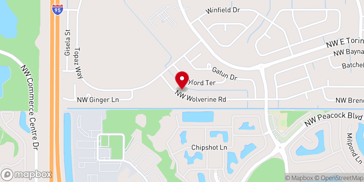 Map showing location of Hebron Presbyterian Church Inc