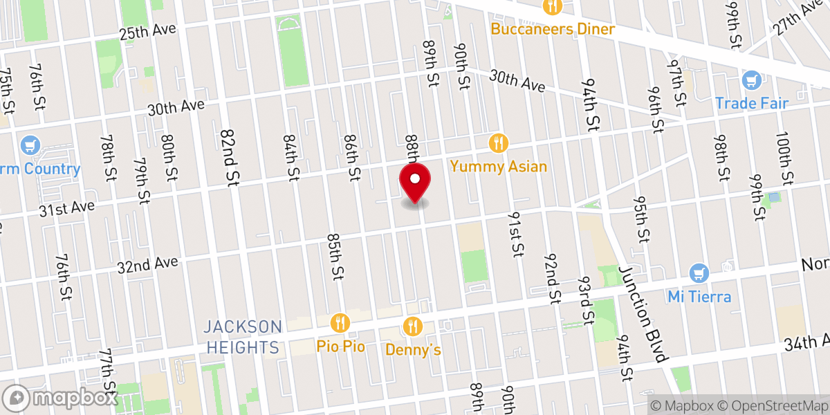 Map showing location of Congregation Tifereth Israel