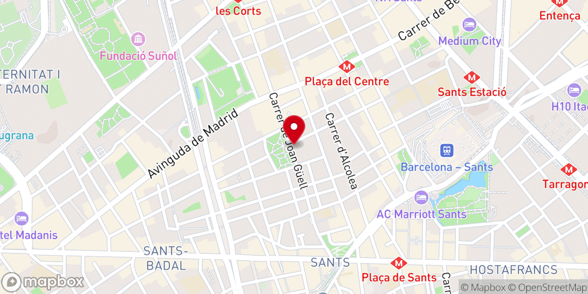 Map showing location of Iglesia de San Juan María Vianney