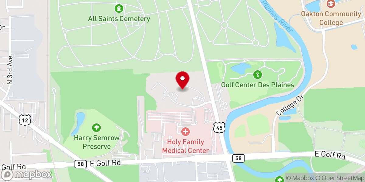 Map showing location of Holy Family Convent