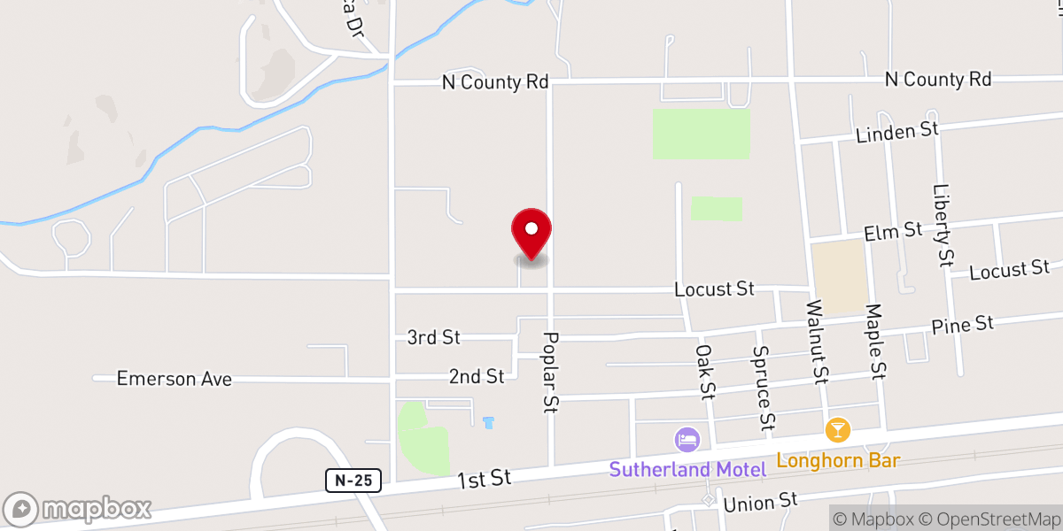 Map showing location of Sacred Heart Catholic Church