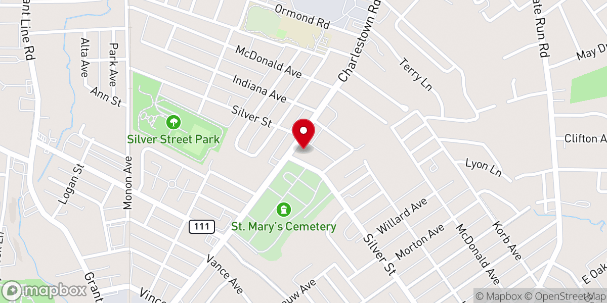 Map showing location of Crossroads Community Church