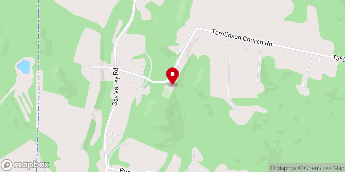 Map showing location of Tomlinson Run Church of Christ
