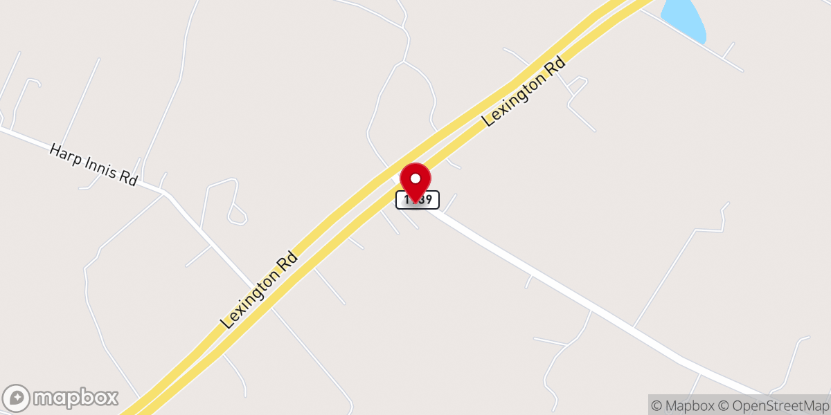Map showing location of Hopewell Church