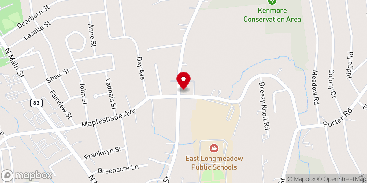 Map showing location of Saint Paul Lutheran Church