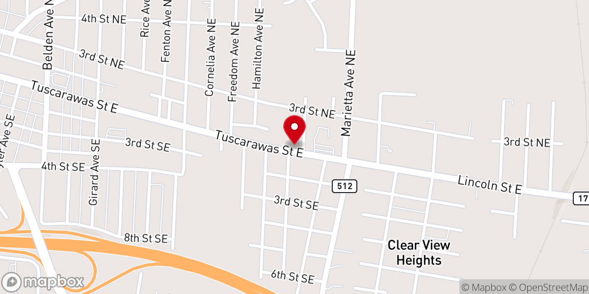 Map showing location of St John Missionary Baptist