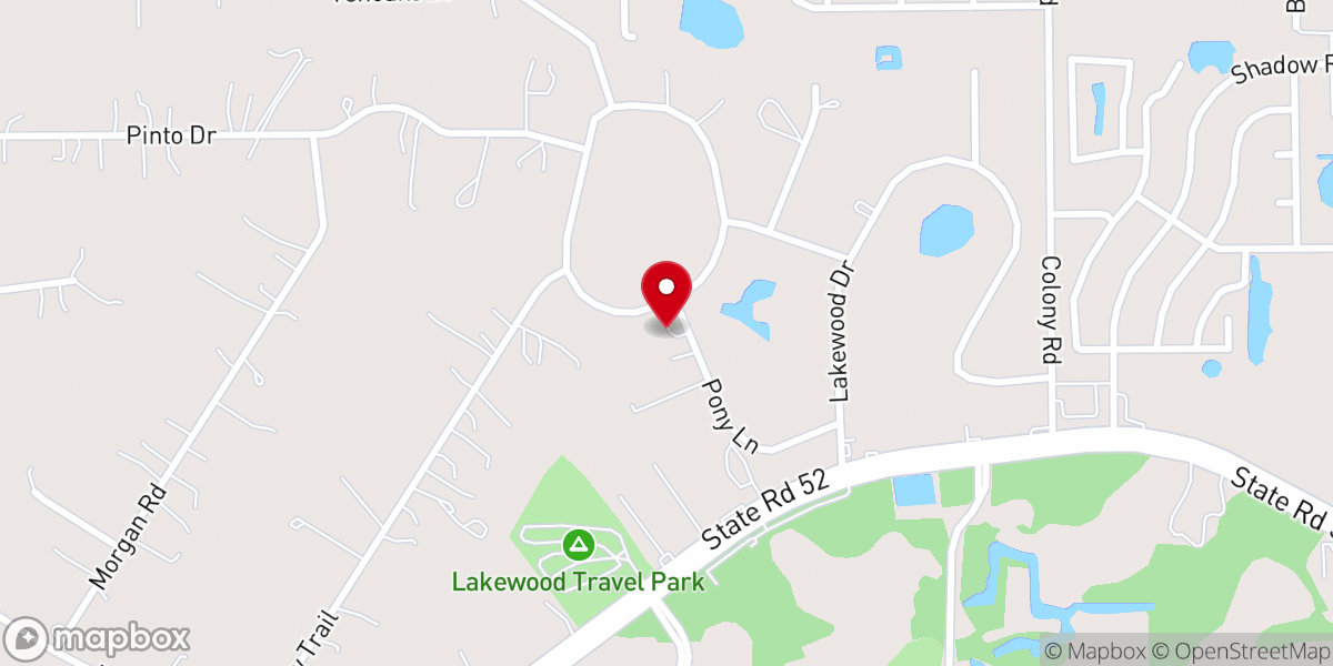 Map showing location of Lakewood Family Church
