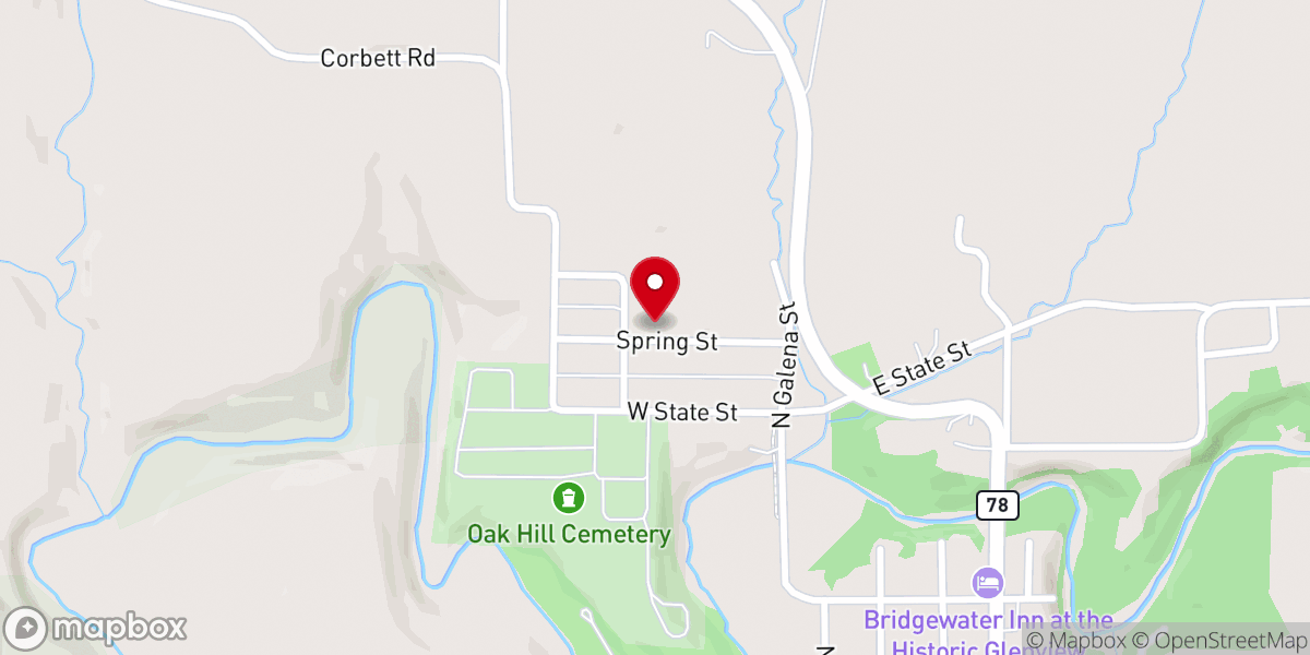 Map showing location of MT Carroll Church of God