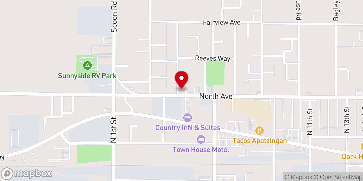 Map showing location of Cornerstone Assembly of God