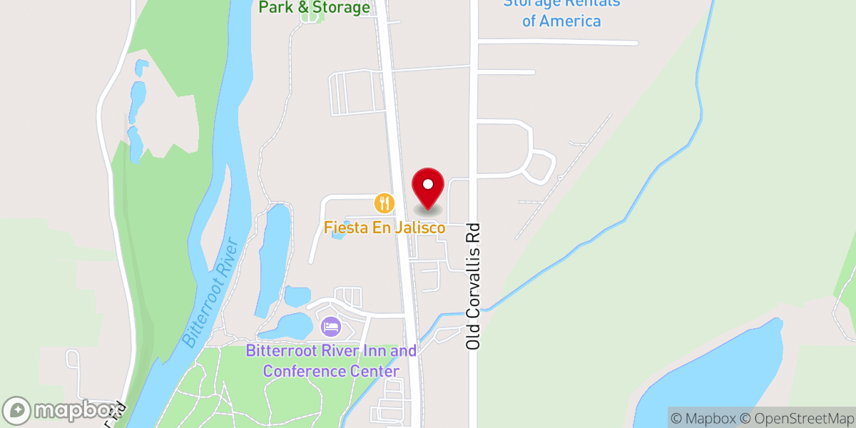 Map showing location of Charlos Heights Community Church