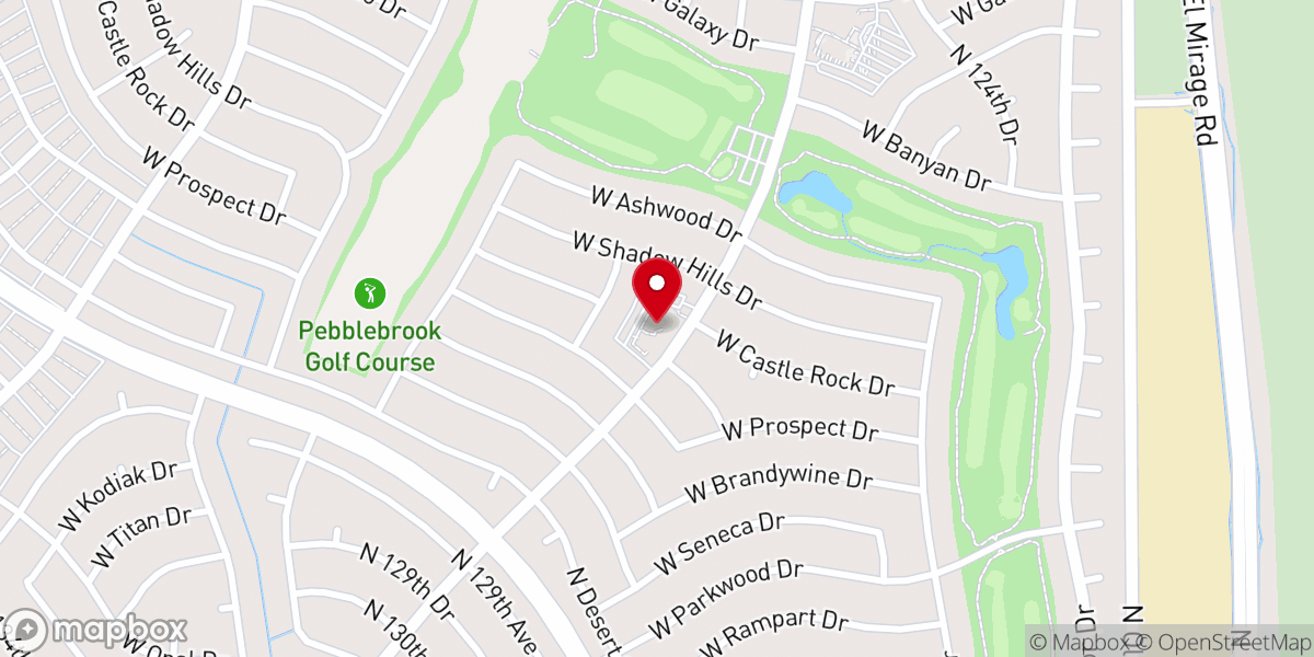 Map showing location of Desert Garden United Church of Christ