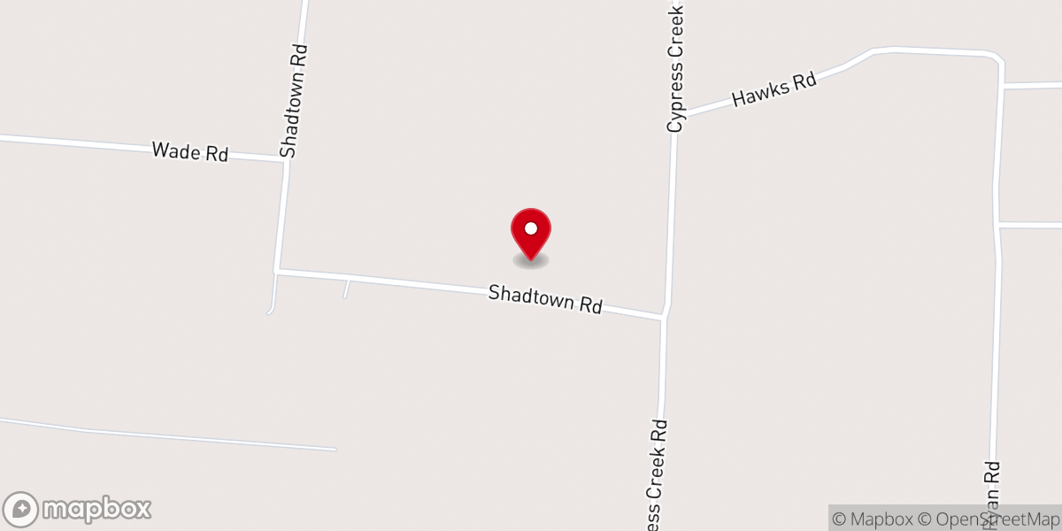Map showing location of Cypress Creek Church