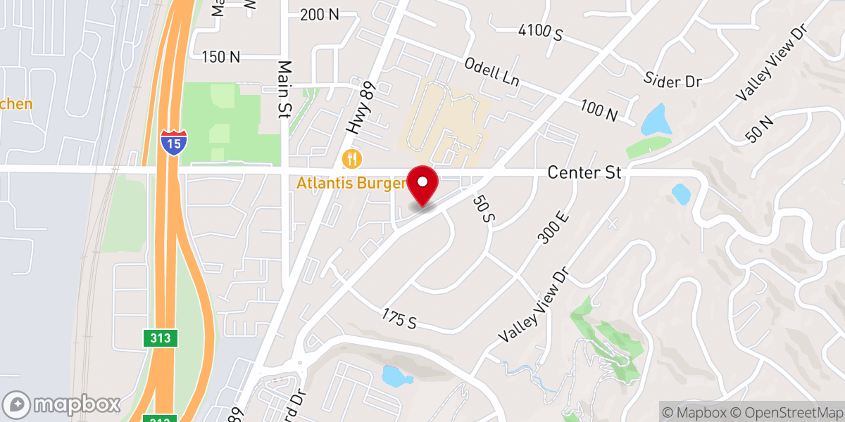 Map showing location of Center of Hope Food Pantry