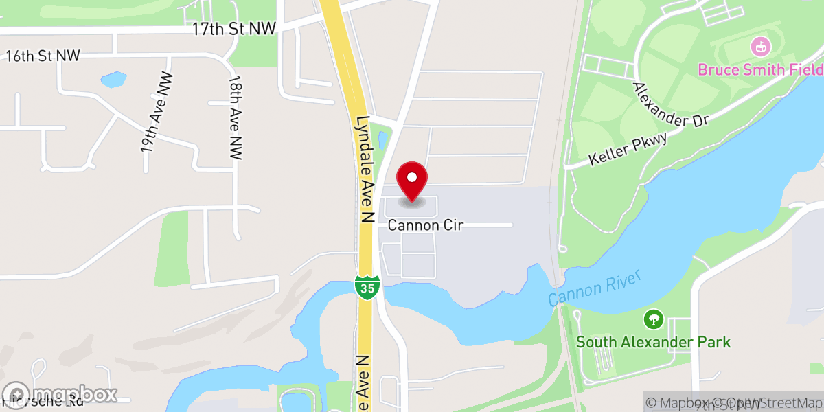 Map showing location of Community Action Center of Faribault