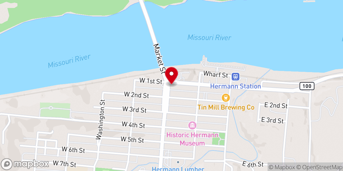 Map showing location of Hermann Christian Fellowship