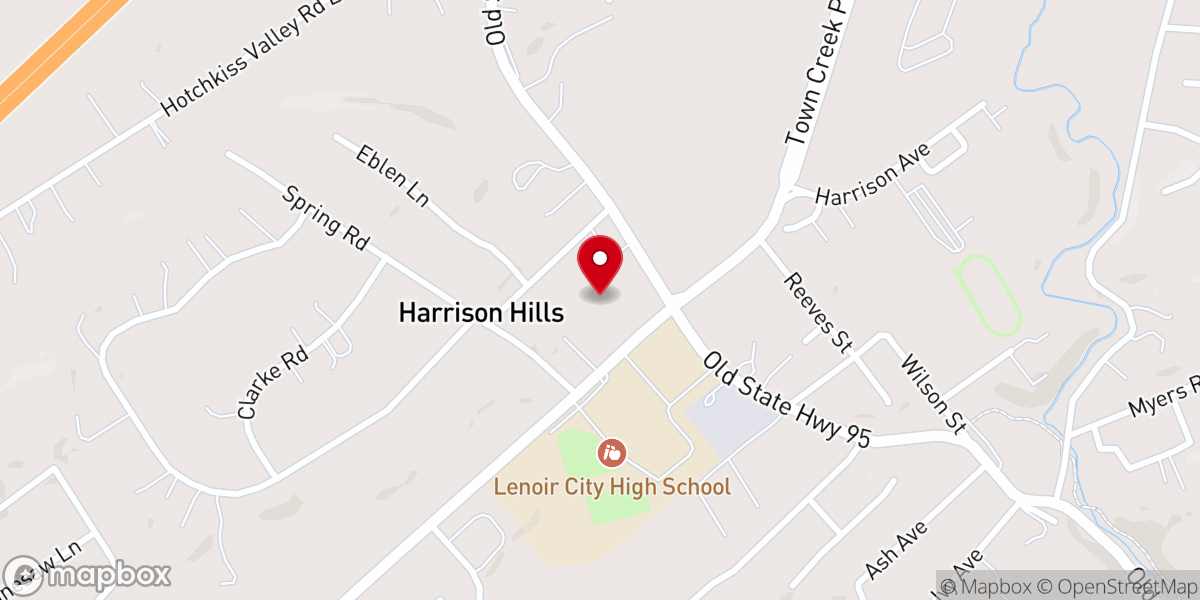 Map showing location of Heartland Worship Center