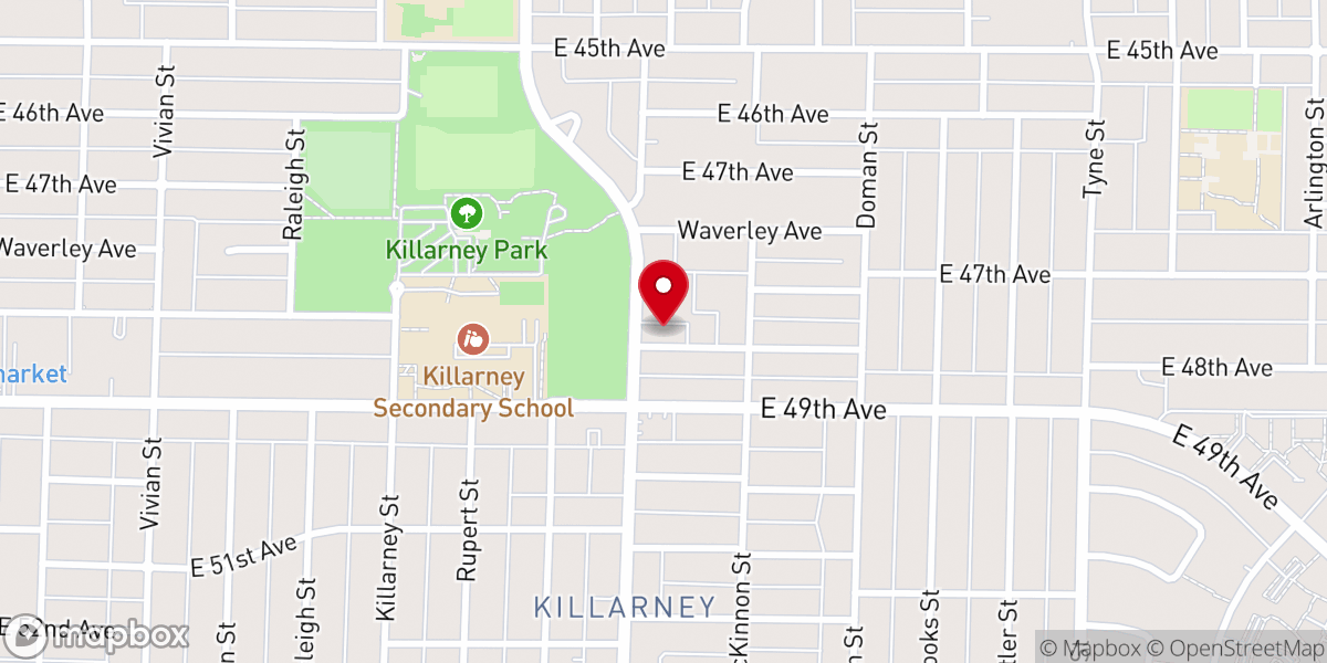 Map showing location of Every Nation Church Vancouver