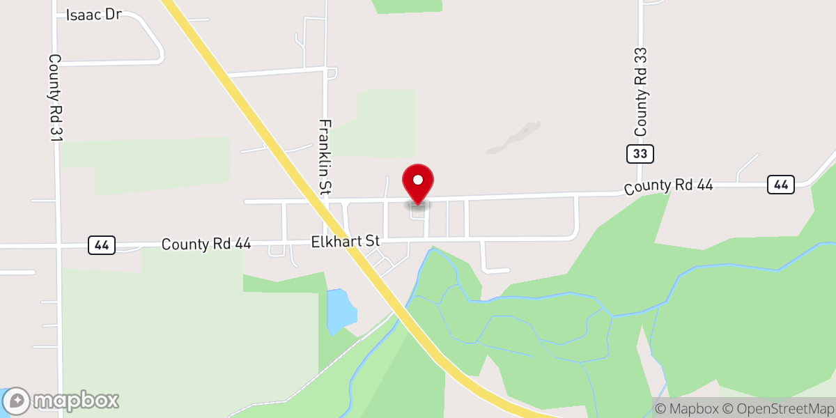 Map showing location of Benton Mennonite Church