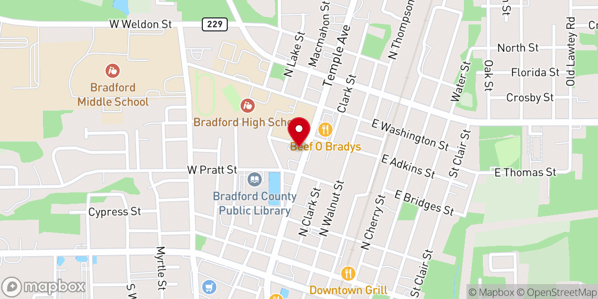 Map showing location of St Edward Catholic Church