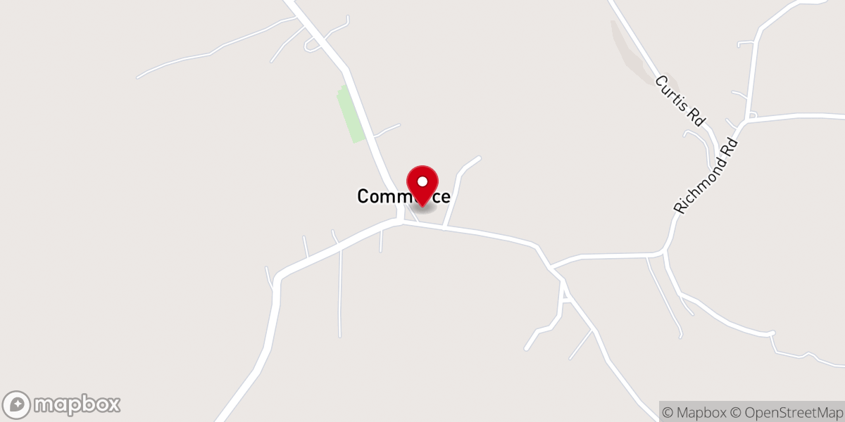 Map showing location of Commerce Church of Christ