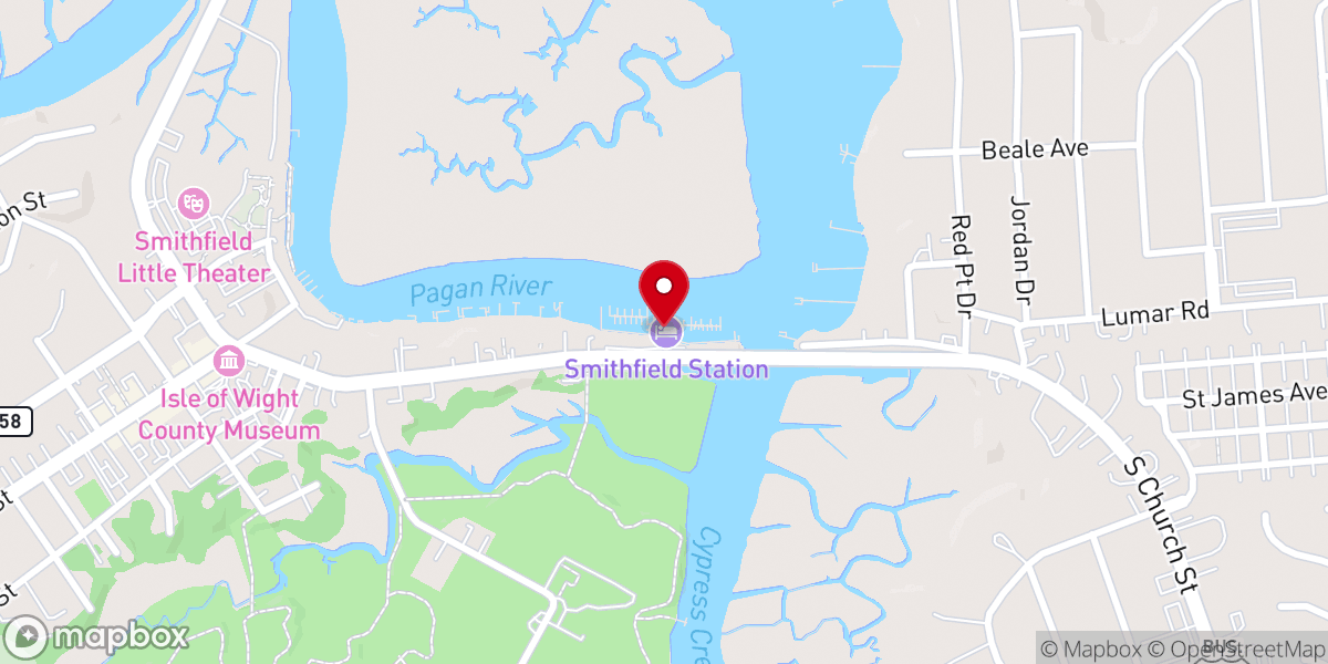 Map showing location of Smithfield Station