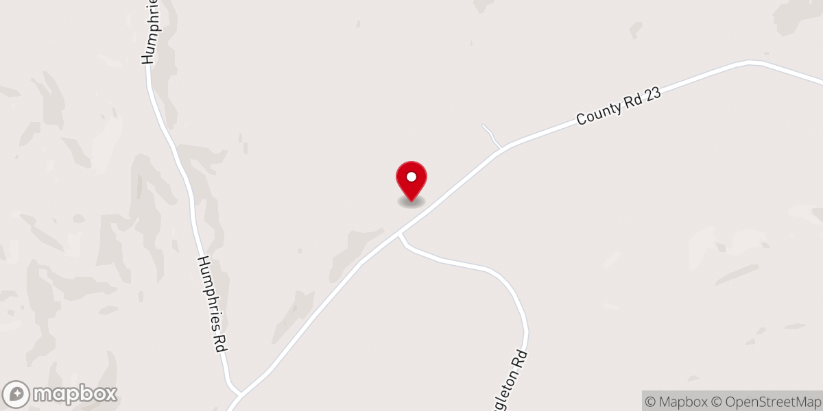 Map showing location of Hurricane Creek Church
