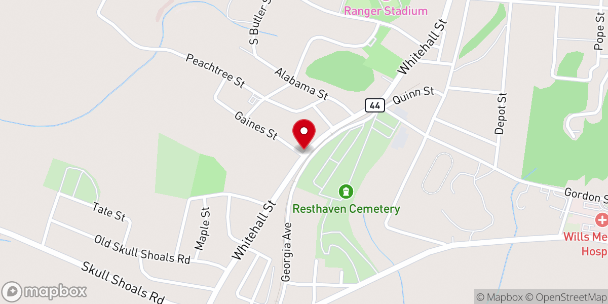 Map showing location of Jackson Chapel Ame Church