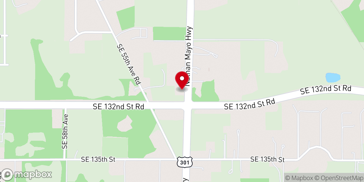 Map showing location of Mount Pelier Baptist Church