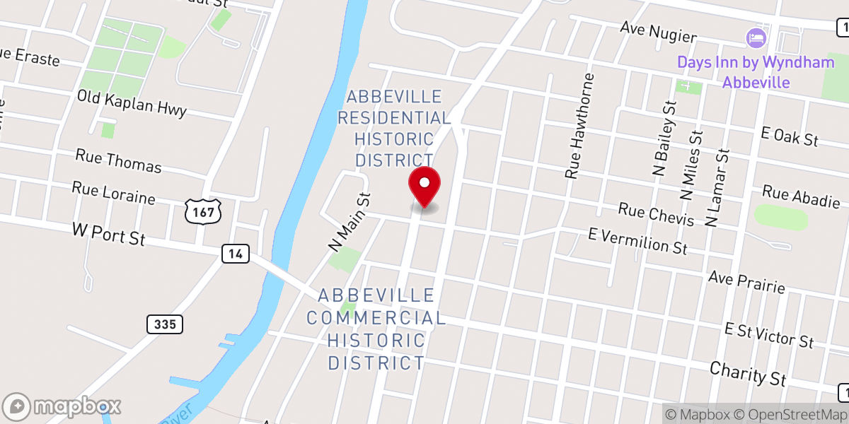 Map showing location of St Paul's Episcopal Church