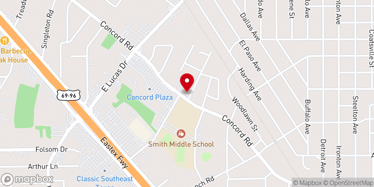 Map showing location of Berean Baptist Church