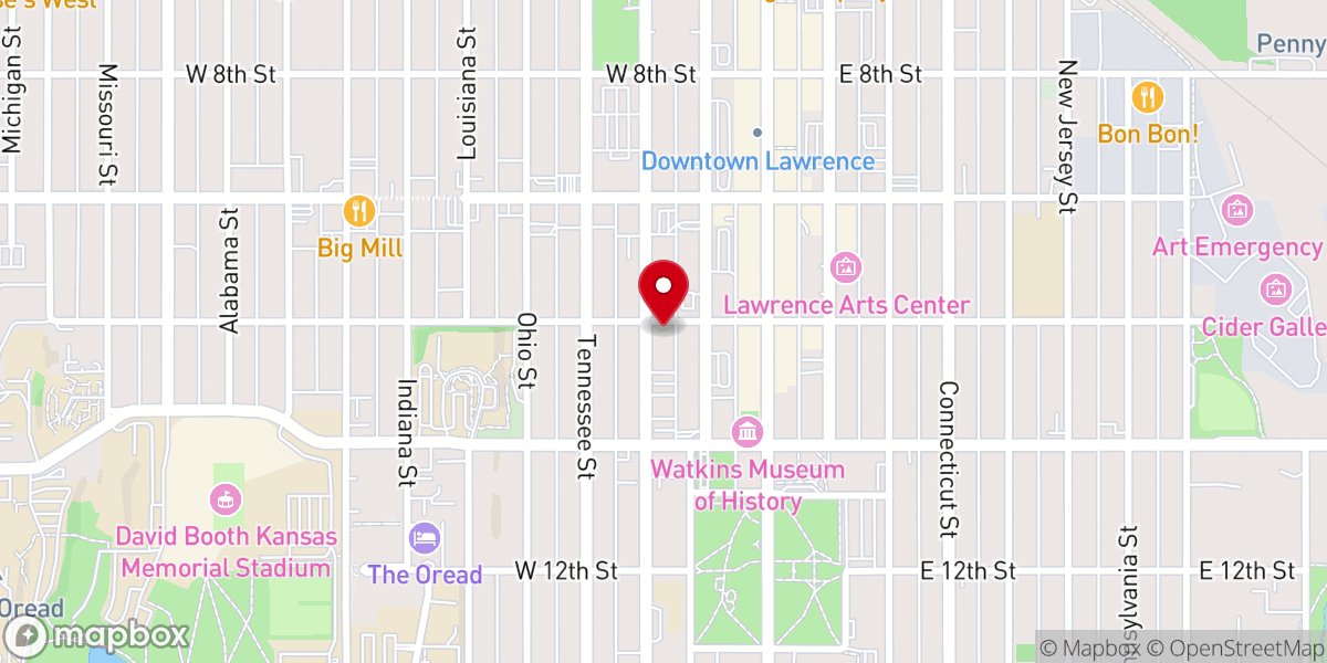 Map showing location of Lawrence Interdenominational