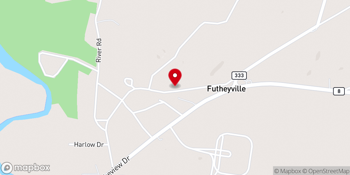 Map showing location of First Apostolic Church