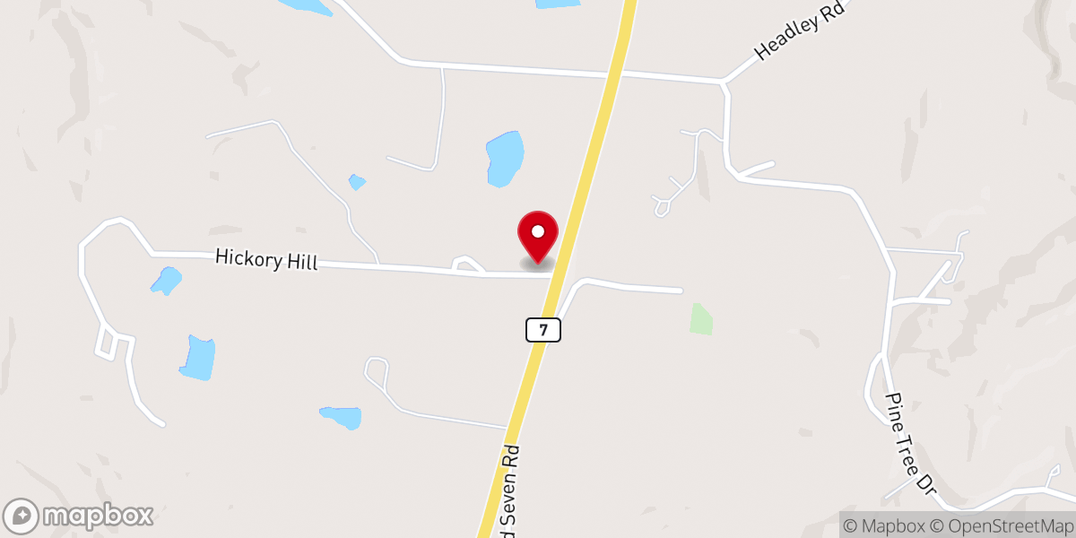Map showing location of Hickory Hills Church of Christ