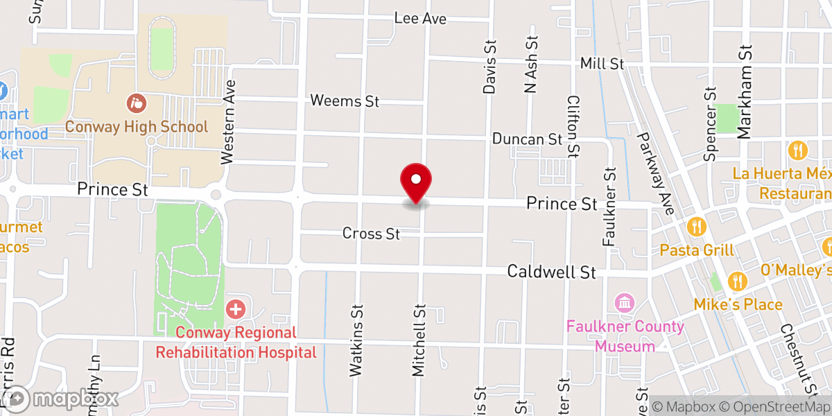 Map showing location of St. Peter's Episcopal Church