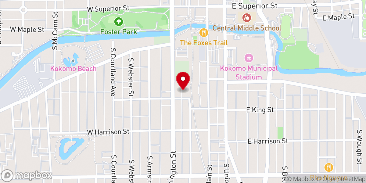 Map showing location of Great Faith Christian Center