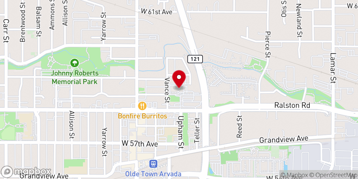 Map showing location of Fellowship Denver Church - North Metro