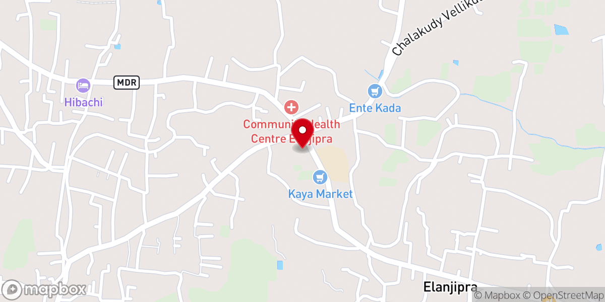 Map showing location of St. Mary's Lourdes Syro-Malabar Church, Chowka