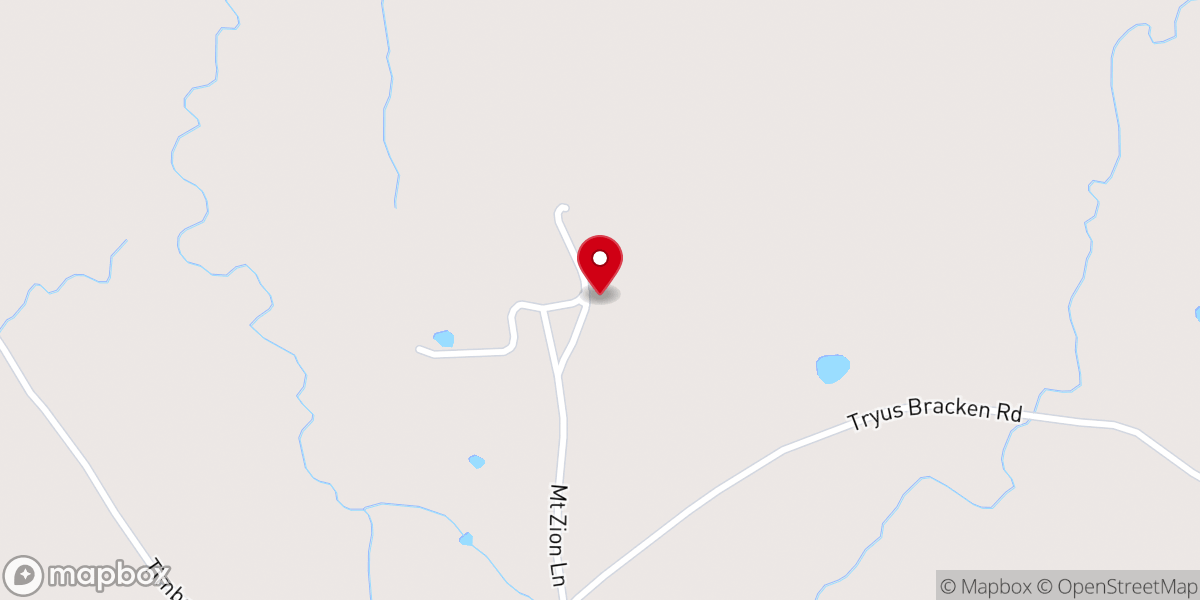 Map showing location of Mt Zion Baptist Church