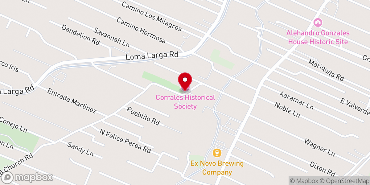 Map showing location of Corrales Historical Society