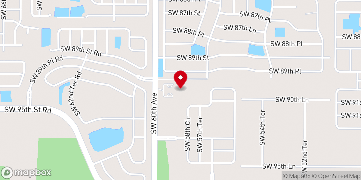 Map showing location of Southwest Christian Church
