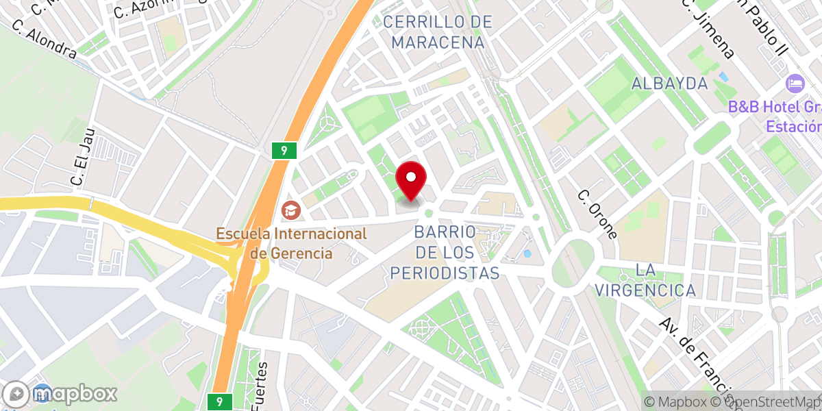 Map showing location of La Iglesia de Jesucristo de los Santos de los Últimos Días