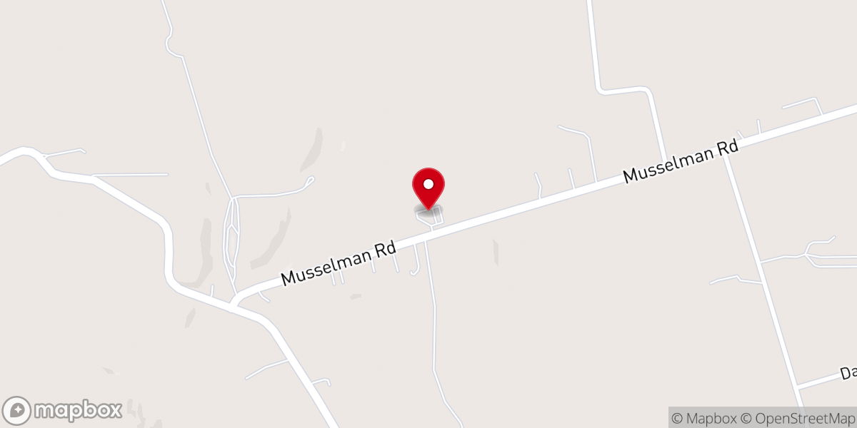 Map showing location of Little Mountain Mennonite Church