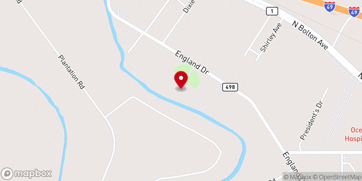Map showing location of Community Baptist Church